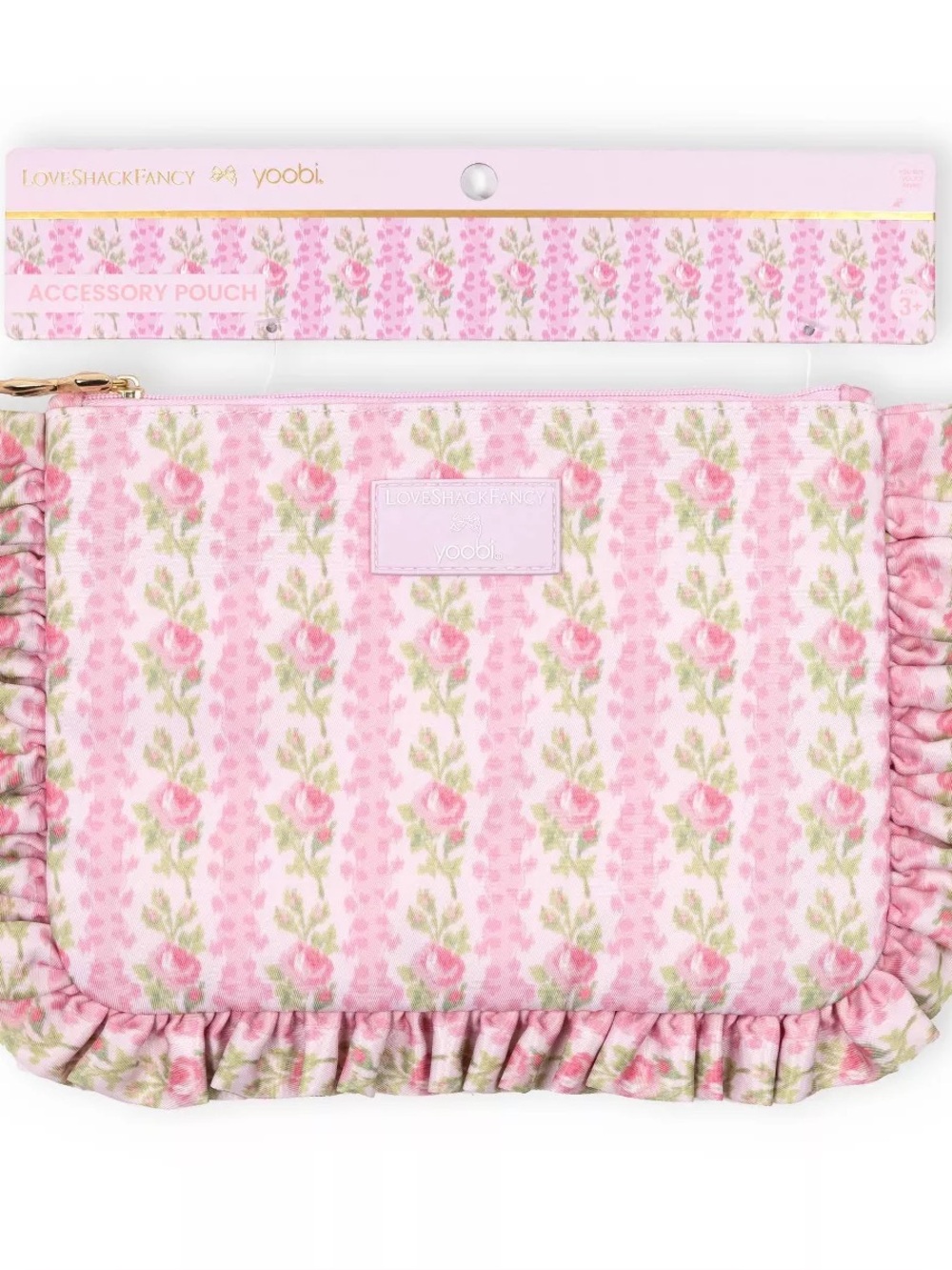 LoveShackFancy x Target - Yoobi Blooming Heirloom Flat Zip Pencil Case Ruffles